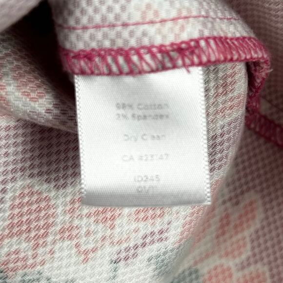 Talbots Pink Floral Straight Pencil Skirt Stretch Office Career Womens Size 4 - Picture 7 of 11